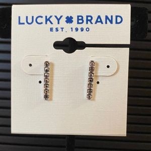 Lucky Brand Pavé Bar Stud Earrings